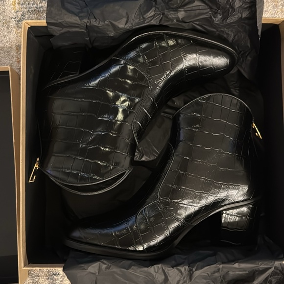 NIB Zadig & Voltaire Molly Croc Ankle Boots size 38 - Picture 10 of 11